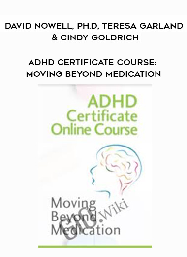 ADHD Certificate Course: Moving Beyond Medication - David Nowell, Ph.D, Teresa Garland & Cindy Goldrich