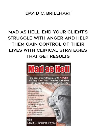 Mad as Hell: End Your Client’s Struggle with Anger and Help Them Gain Control of Their Lives with Clinical Strategies That Get Results – David C. Brillhart