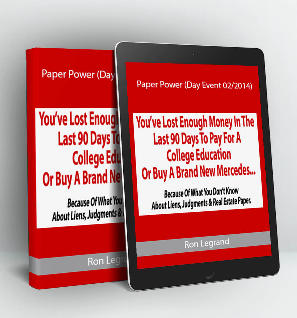 Paper Power (Day Event 02/2014) - Ron Legrand