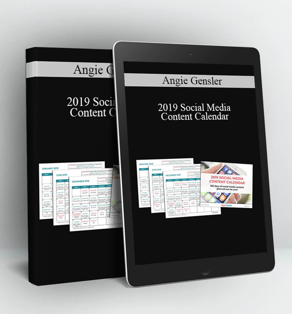 2019 Social Media Content Calendar - Angie Gensler