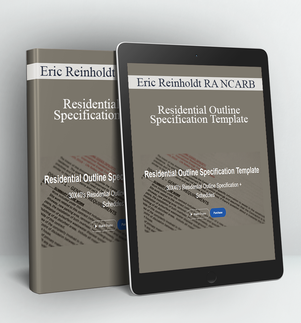 Residential Outline Specification Template - Eric Reinholdt